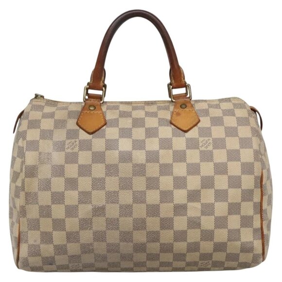 LOUIS VUITTON Damier Azur Speedy 30 Hand Bag N41533 LV Auth 134636 - Picture 3 of 16